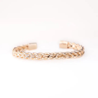 Braided Rope Cuff Bracelet | Gold
