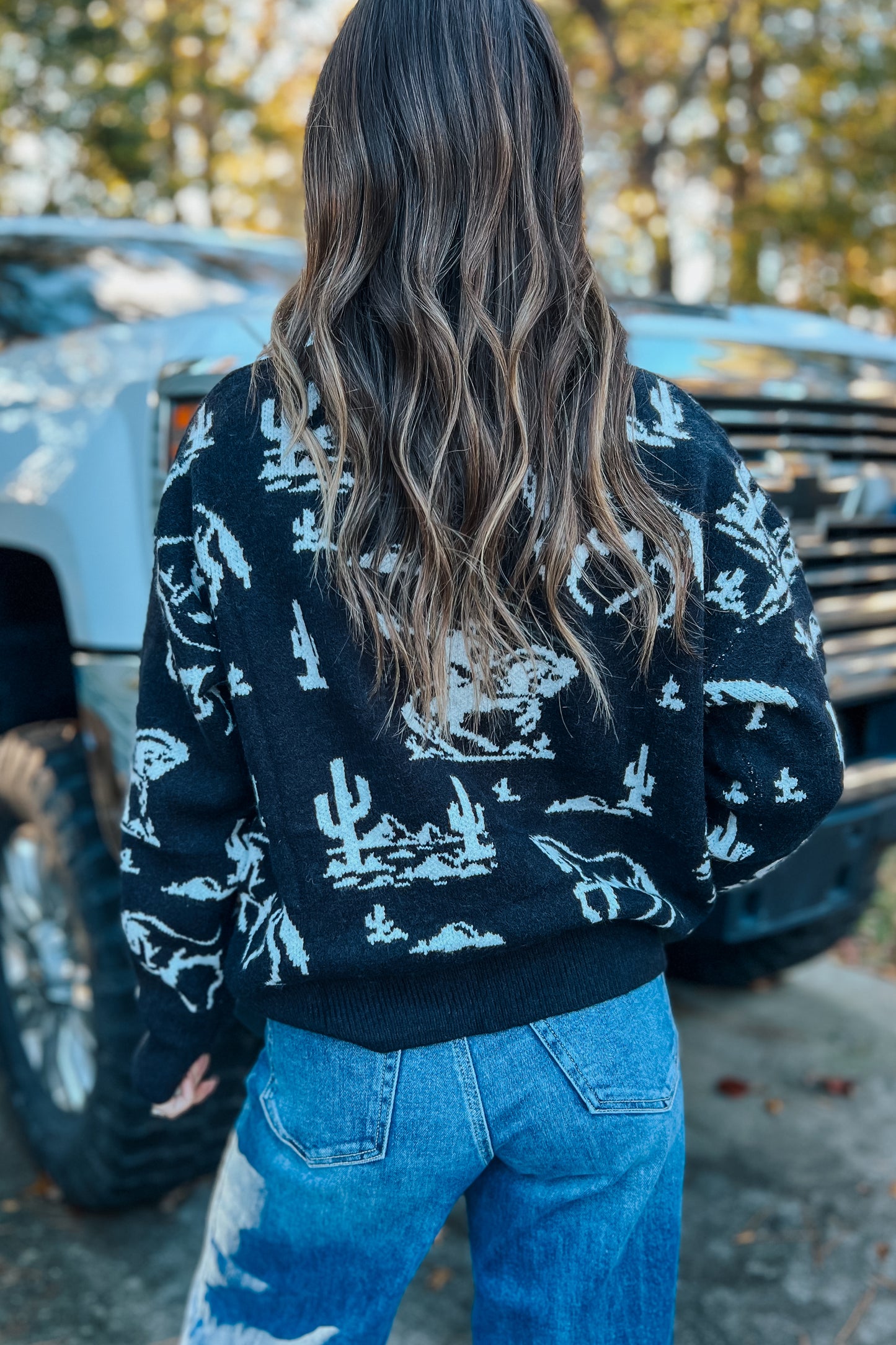 Western Rodeo Sweater | Black