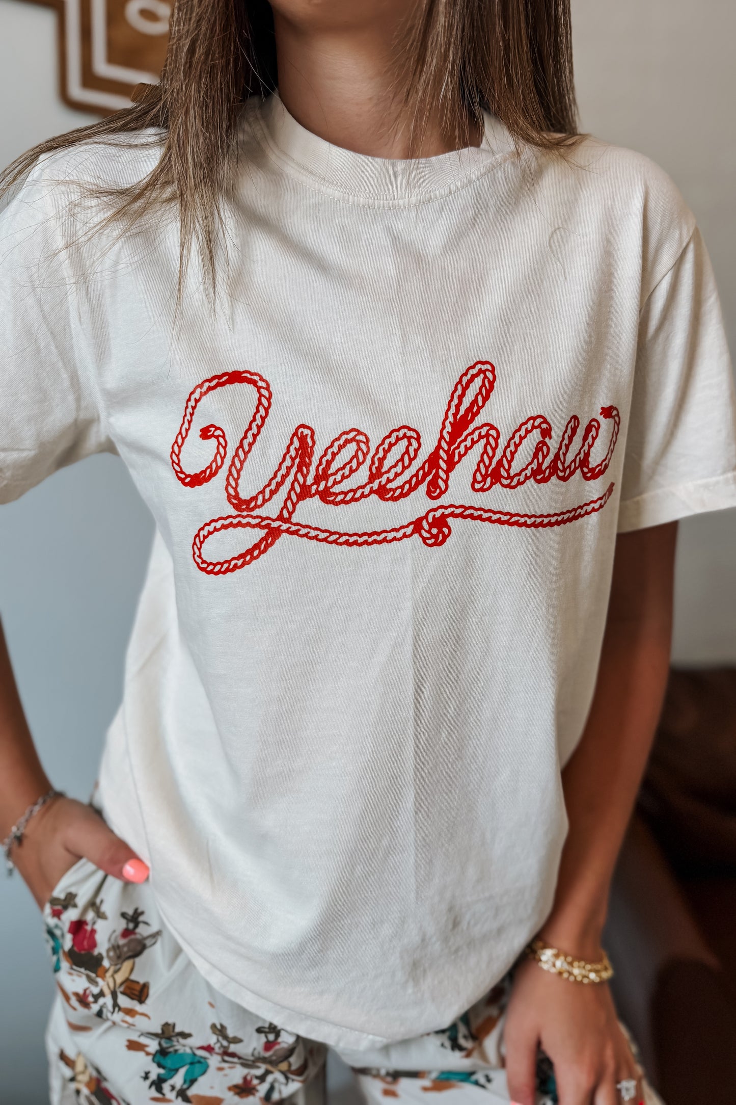 Red Rope Yeehaw Tee