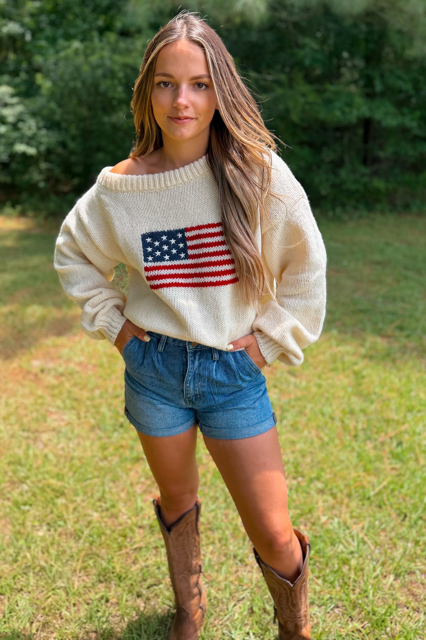 American Flag Sweater