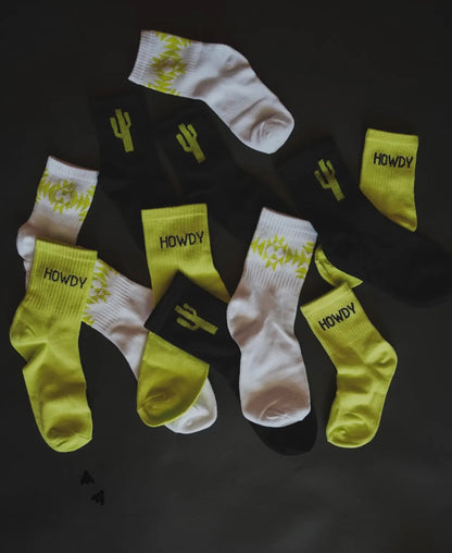 Neon Cactus Socks | 3 Pack