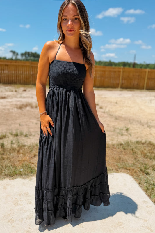 Halter Maxi Dress | Black