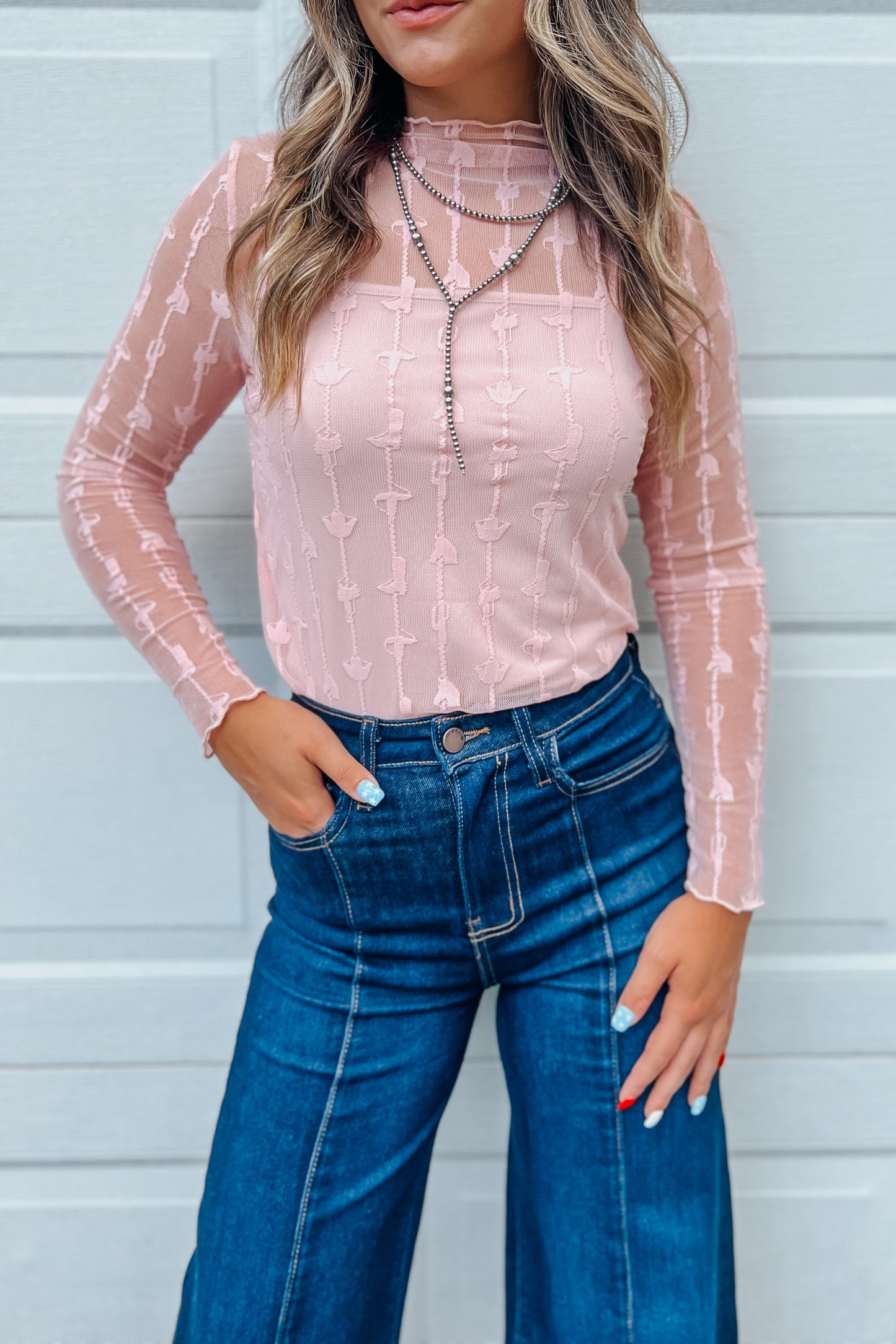 Lariat Lace Top | Dusty Rose