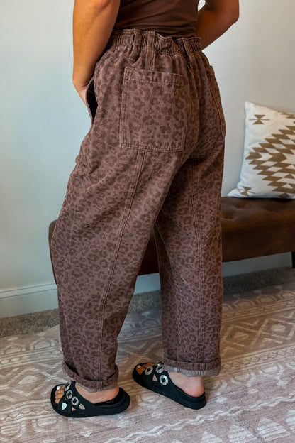 The Presley Leopard Barrel Jean