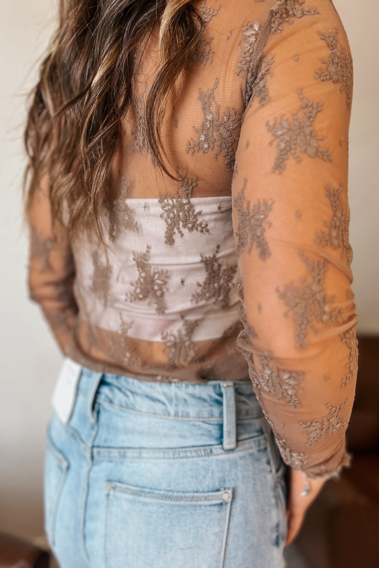 Lace Top | Taupe