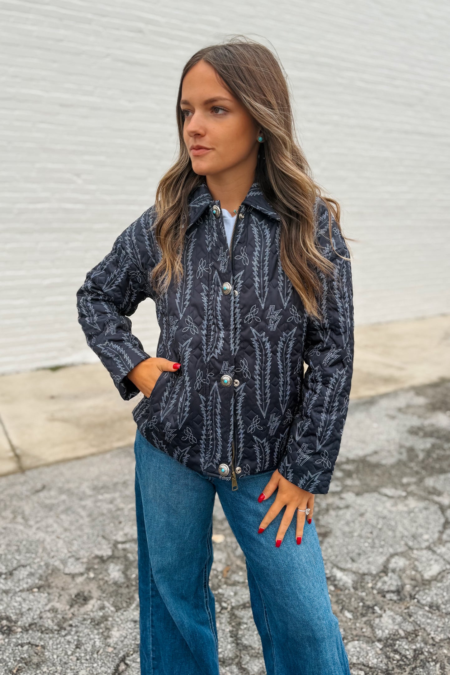 Boot Stitch Quilted Jacket