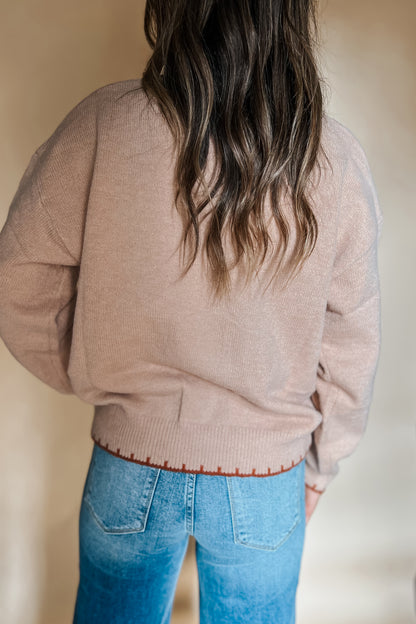Boot Stitch Sweater | Rust