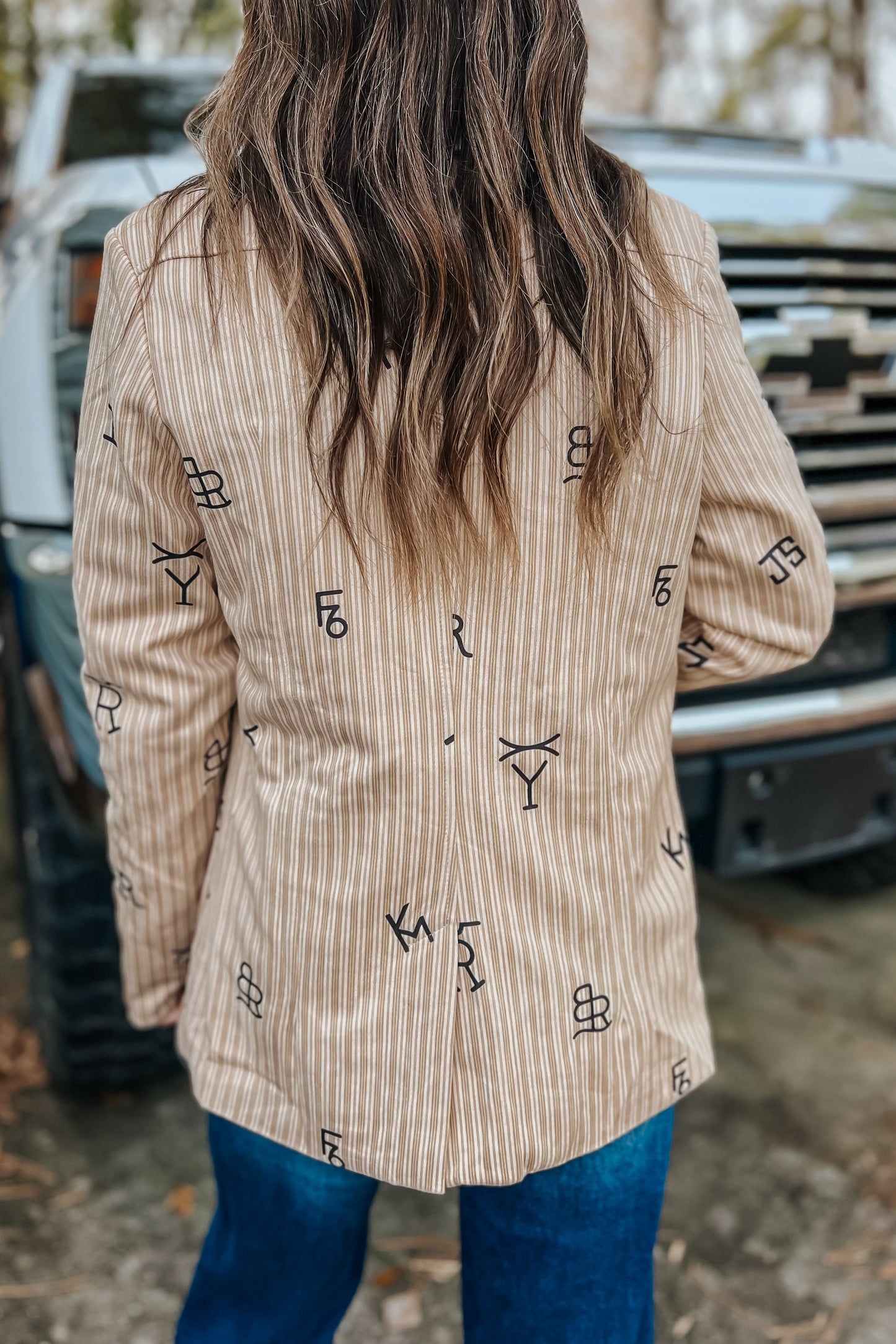 The Pinstripe Cattle Blazer