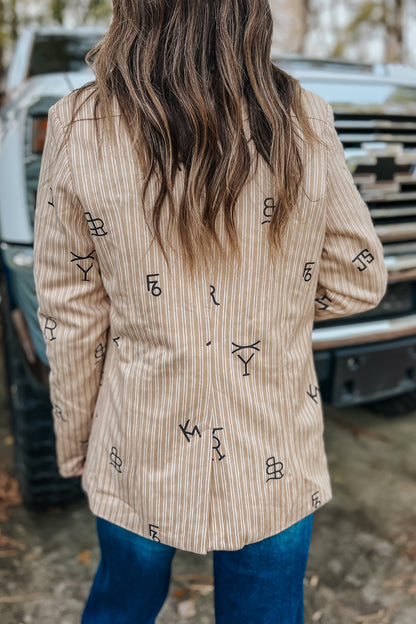The Pinstripe Cattle Blazer