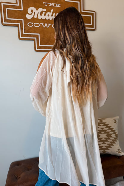 Prairie Breeze Chiffon Blouse | Cream