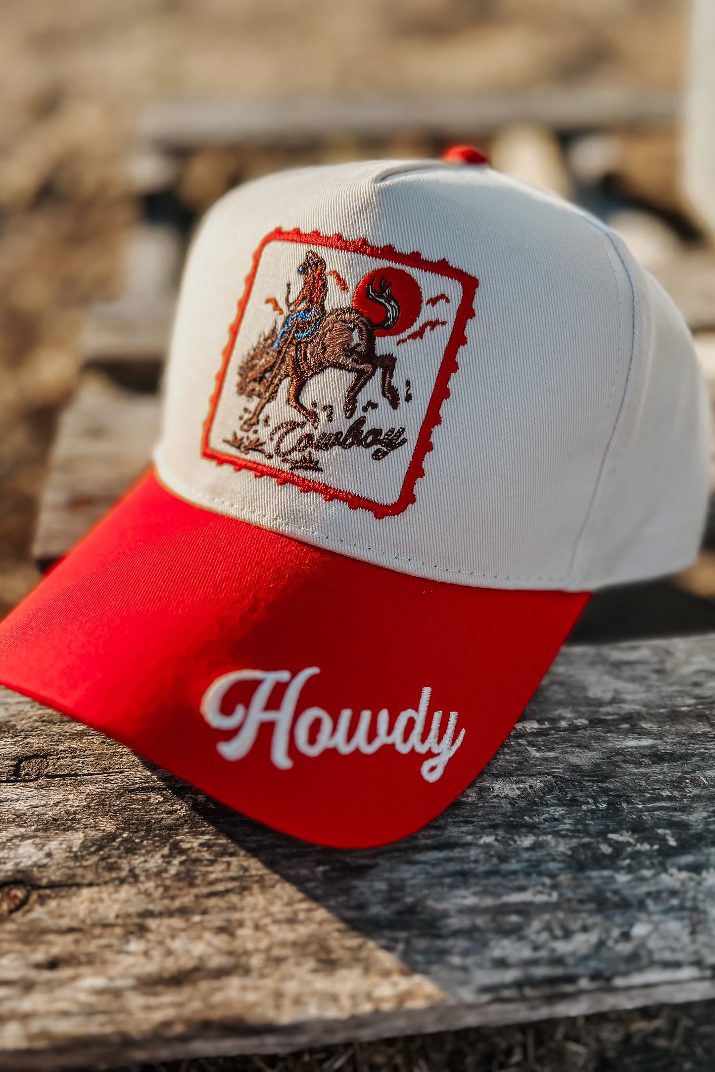 Howdy Cowboy Trucker Hat | Red