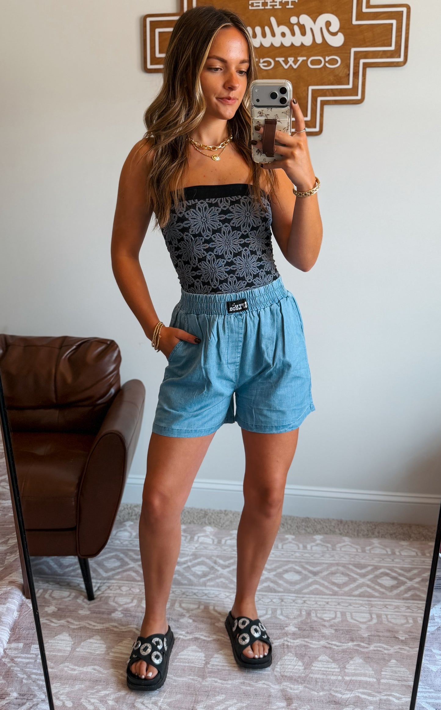 Light Denim Dally Shorts