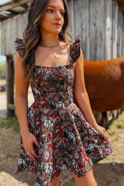 Out West Ruffle Dress