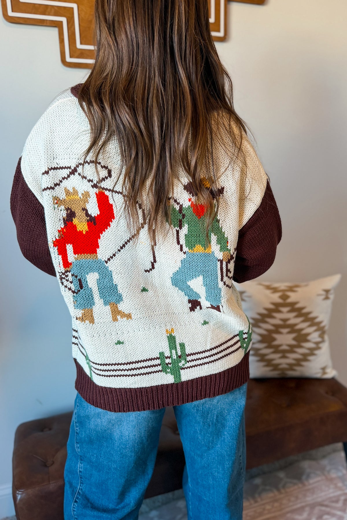 Cowgirl Knit Zip-Up Cardigan