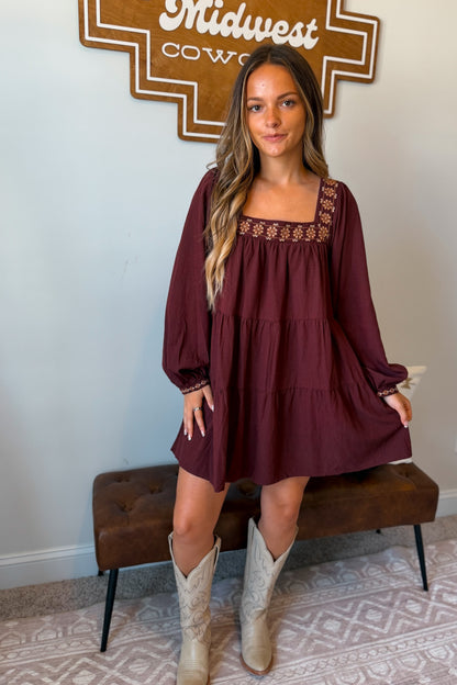Burgundy Belle Dress