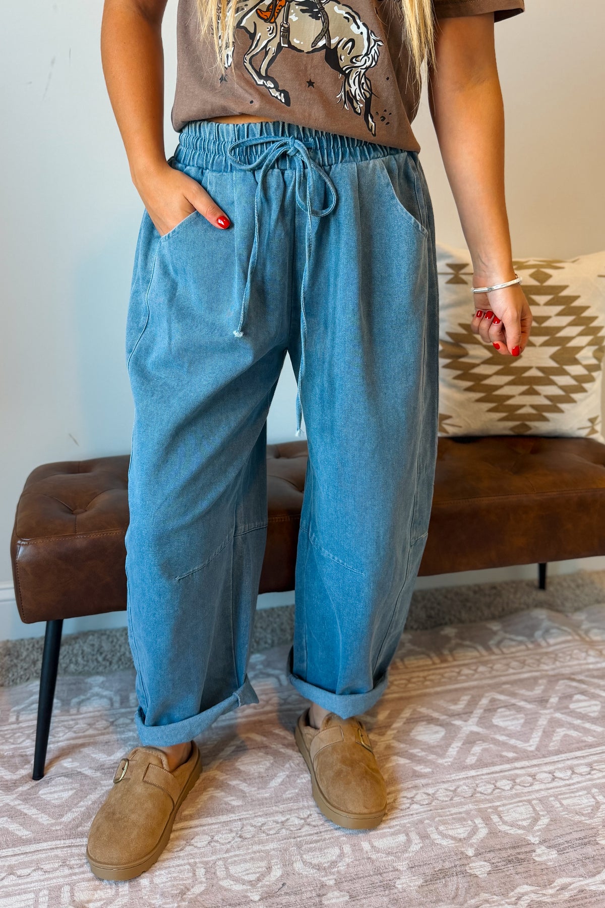 The Emmy Barrel Drawstring Pants
