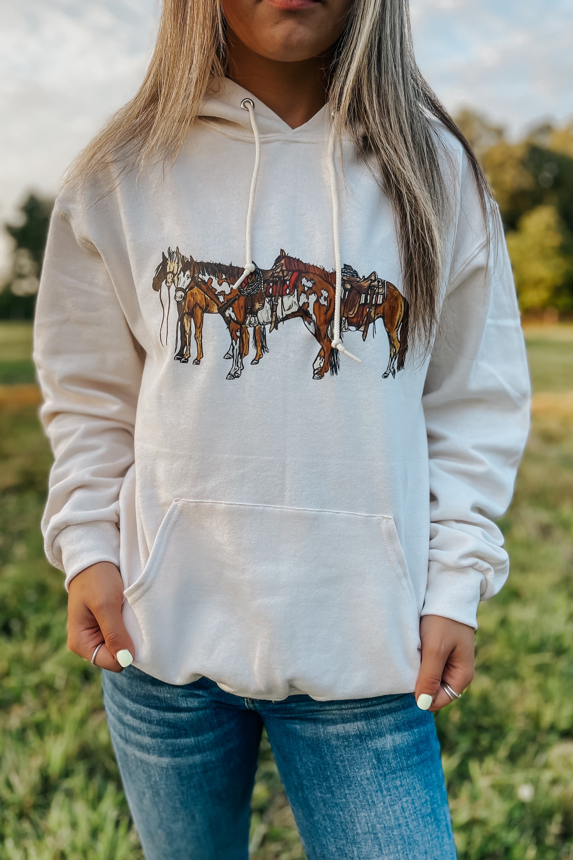 Ranch Horse Hoodie Small
