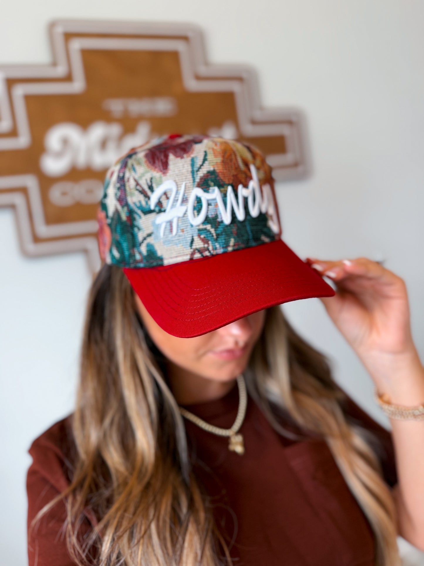 Howdy Tapestry Trucker Hat