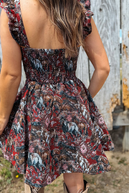 Out West Ruffle Dress