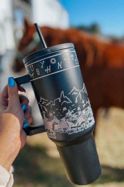 Black Cattle Drive Tumbler