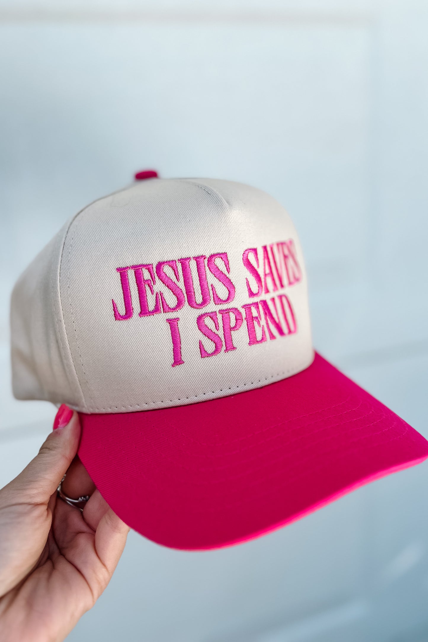 Jesus Saves Hat | Hot Pink