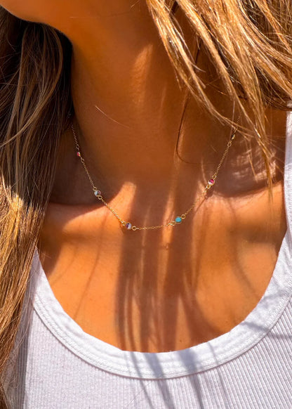 Cotton Candy Dainty Pony Club Necklace