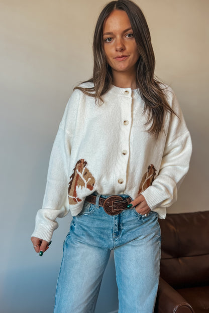 Pony Party Cardigan | Cream