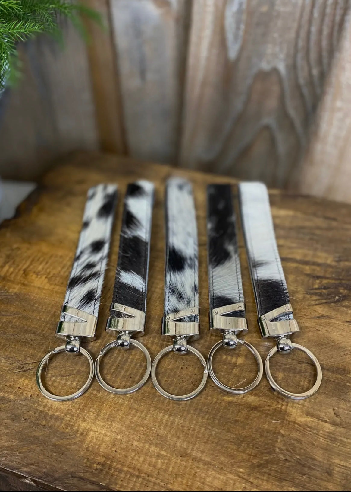 Cowhide Keychain Wristlet