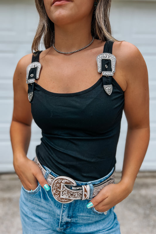 Black Buckle Tank