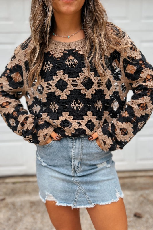 Aztec Crochet Top