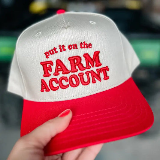 Put It On the Farm Account Red Trucker Hat