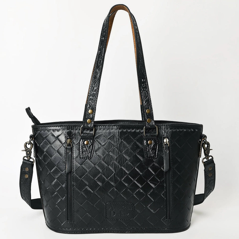 The Amarillo Leather Tote Bag | Black