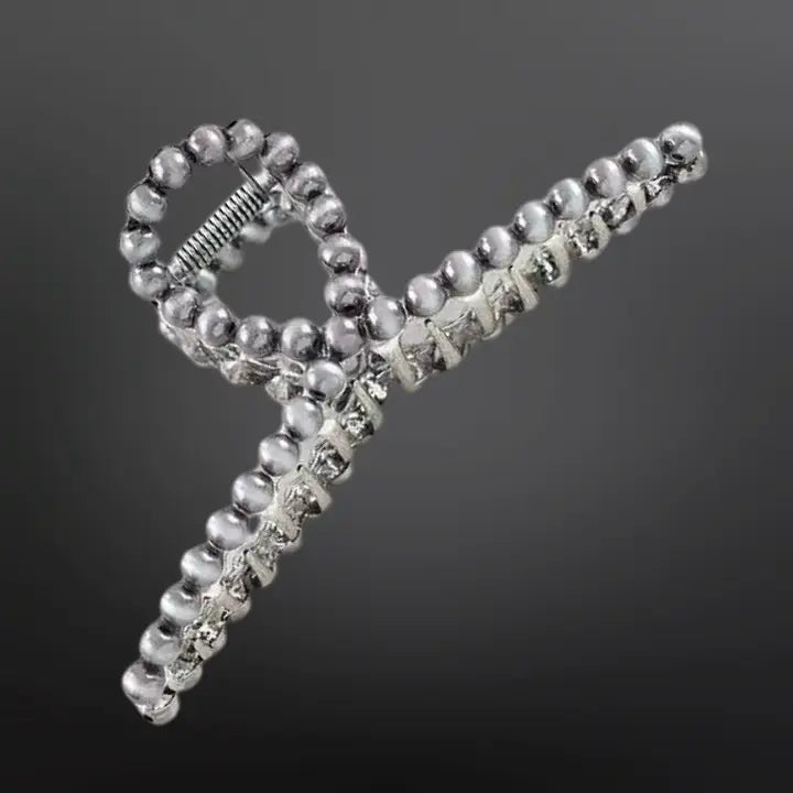 Western Navajo Pearl Claw Clip | Silver