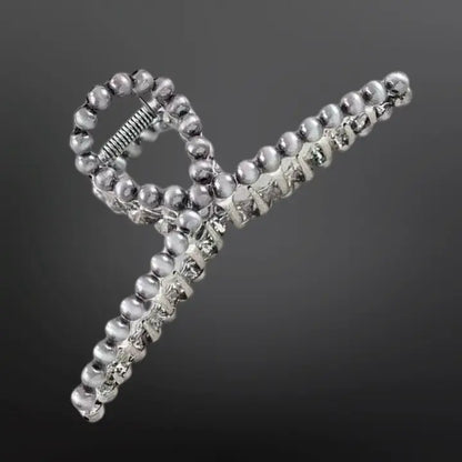 Western Navajo Pearl Claw Clip | Silver