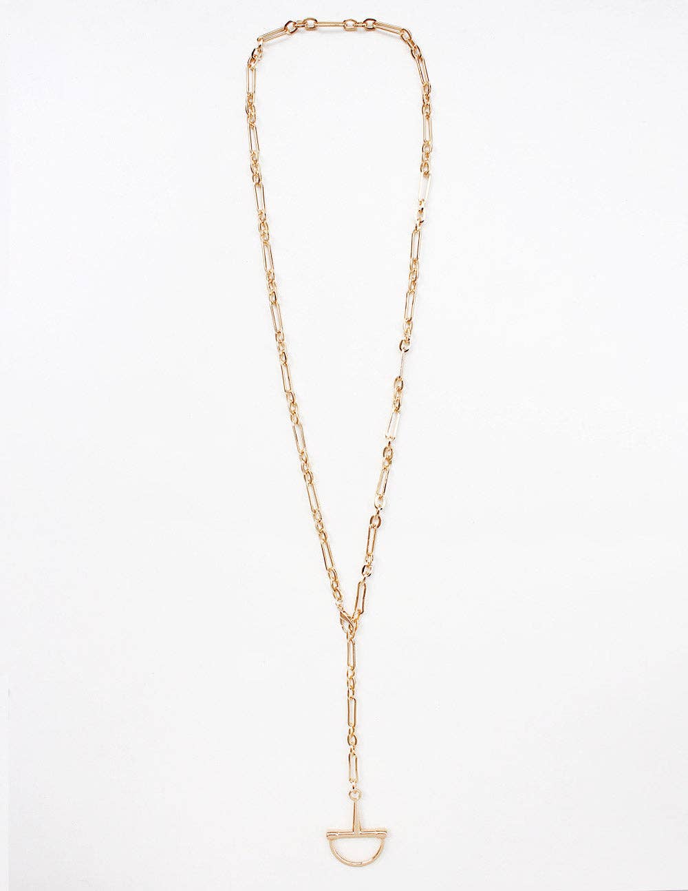 Golden Reins Horsebit Y Necklace