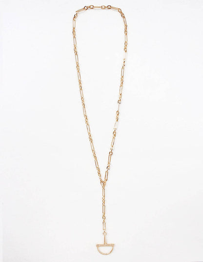 Golden Reins Horsebit Y Necklace